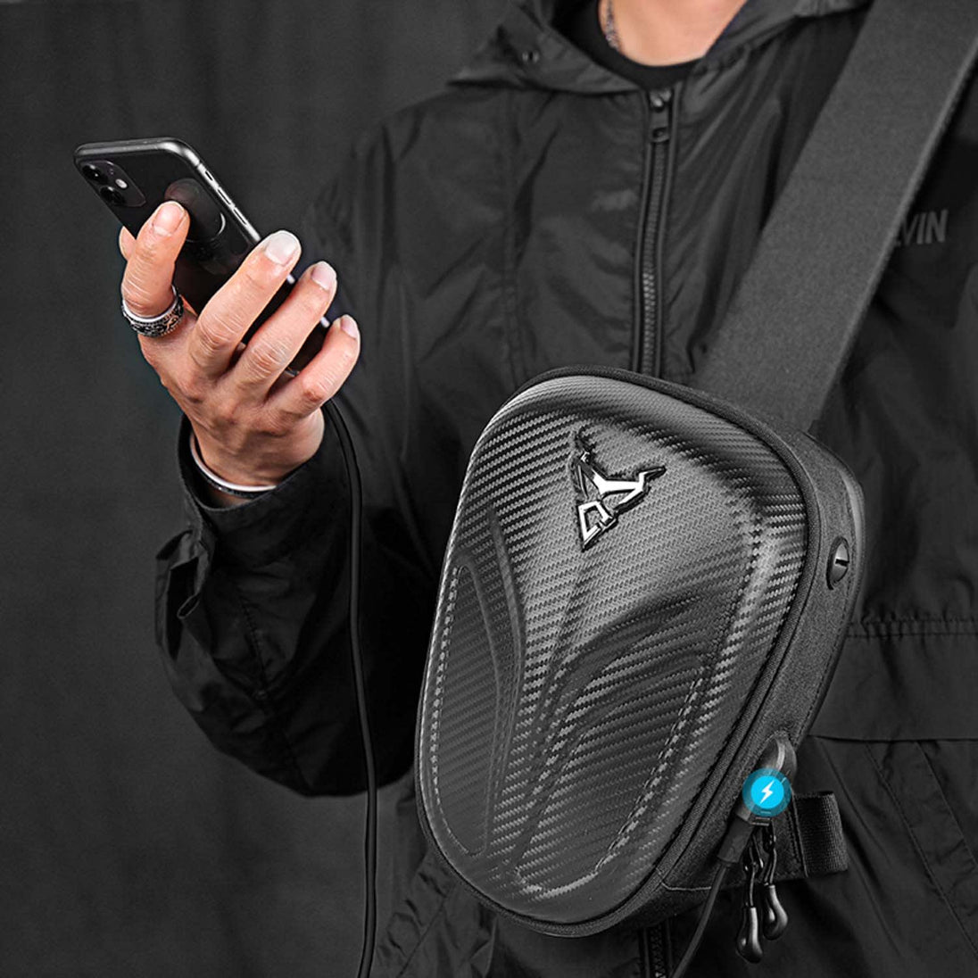 Bolso crossbody motocentric para moto 11-mc-0132 3,5 litros