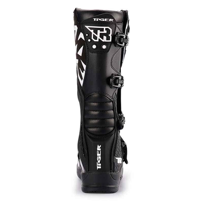 Botas para moto tiger racing t2 negro motocross enduro