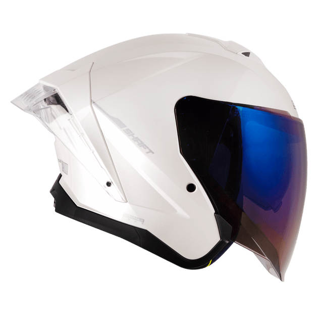 Casco moto shaft 246sp solid bl.pr abierto
