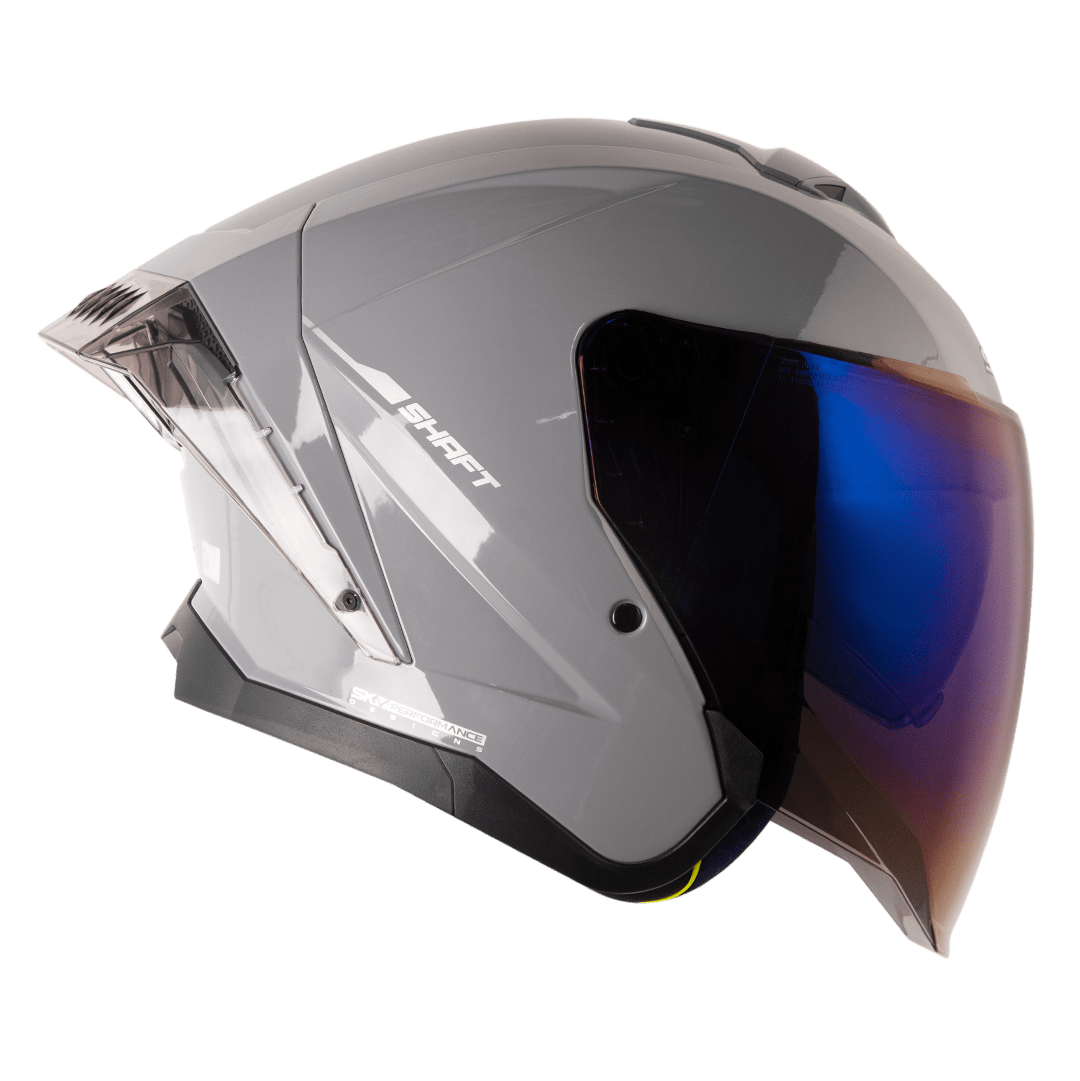 Casco moto shaft 246sp solid gr sl abierto