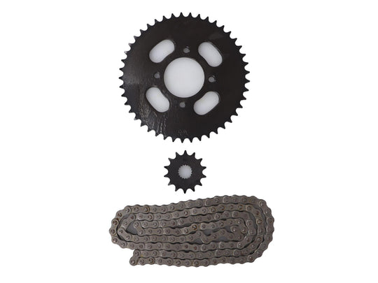 KIT TRANSMISIÃN SUZUKI EN-125/GS-125 (14/45) (428H-120) CENTRO CATALINA 58MM/PERNO CATALINA 8.5MM/CANTIDAD PERNO CATALINA 4/DISTANCIA PERNO-PERNO CATALINA 55MM/ESTRIA INTERNA / SUZUKI