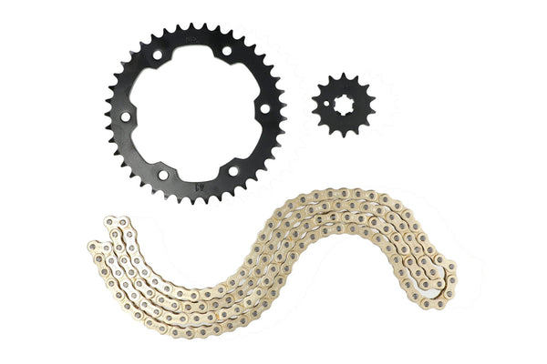 KIT TRANSMISION YAMAHA FZ 2.0 FI DOBLE DISCO M.N (20-) DISCO FRENO TRASERO (DORADO) / YAMAHA MOTOS