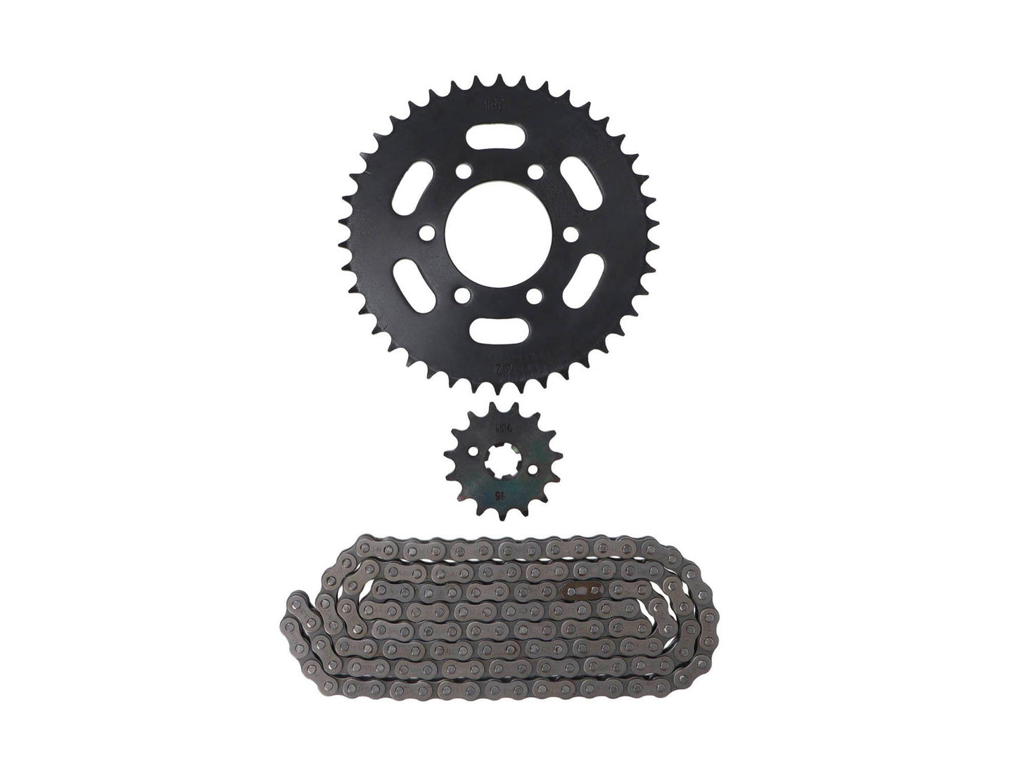 KIT TRANSMISIÃN BAJAJ PULSAR 180/220F (15/42) (428H-132)  6 PERNOS / AUTECO MOTOS