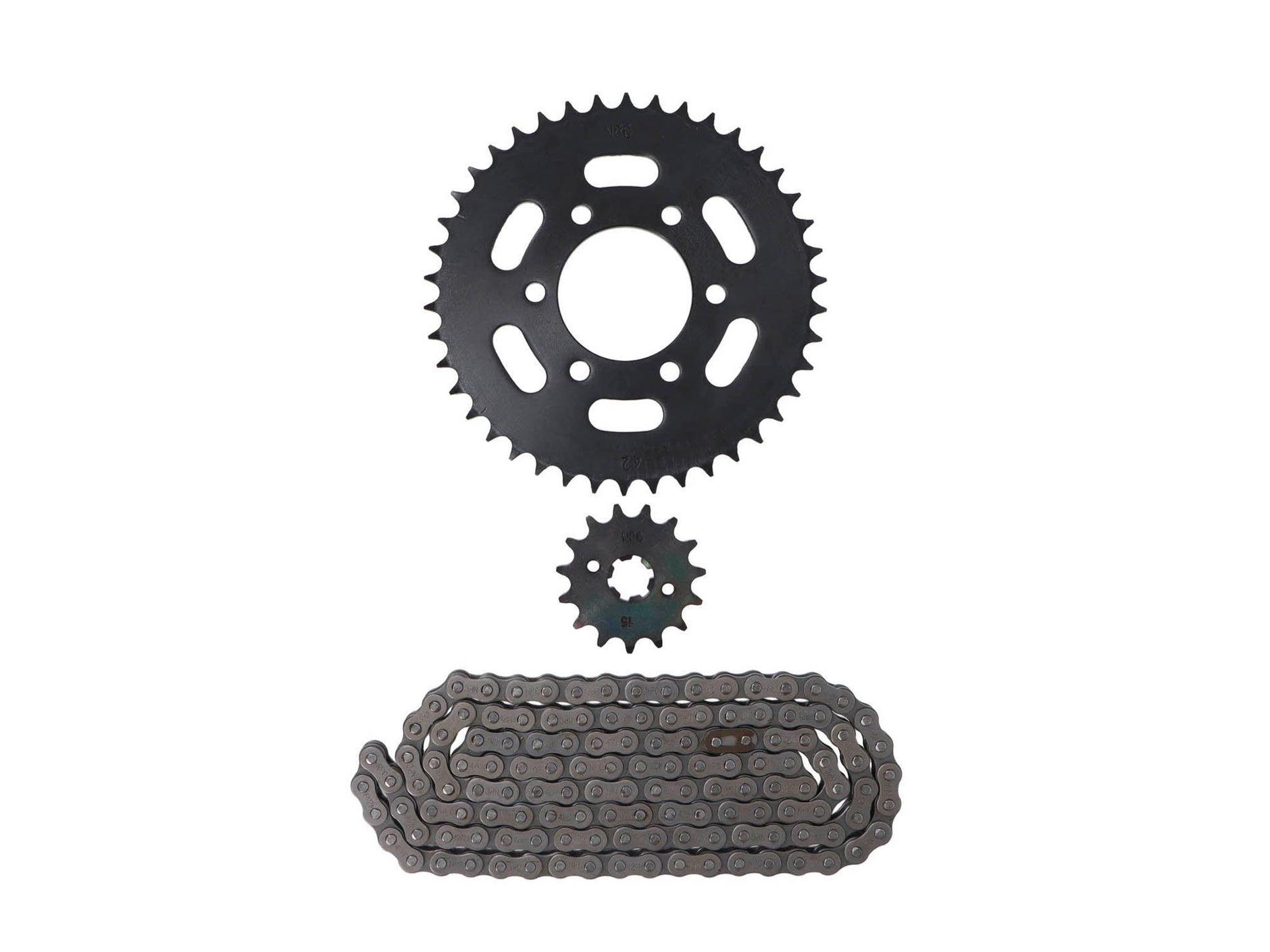 KIT TRANSMISIÃN BAJAJ PULSAR 180/220F (15/42) (428H-132)  6 PERNOS / AUTECO MOTOS