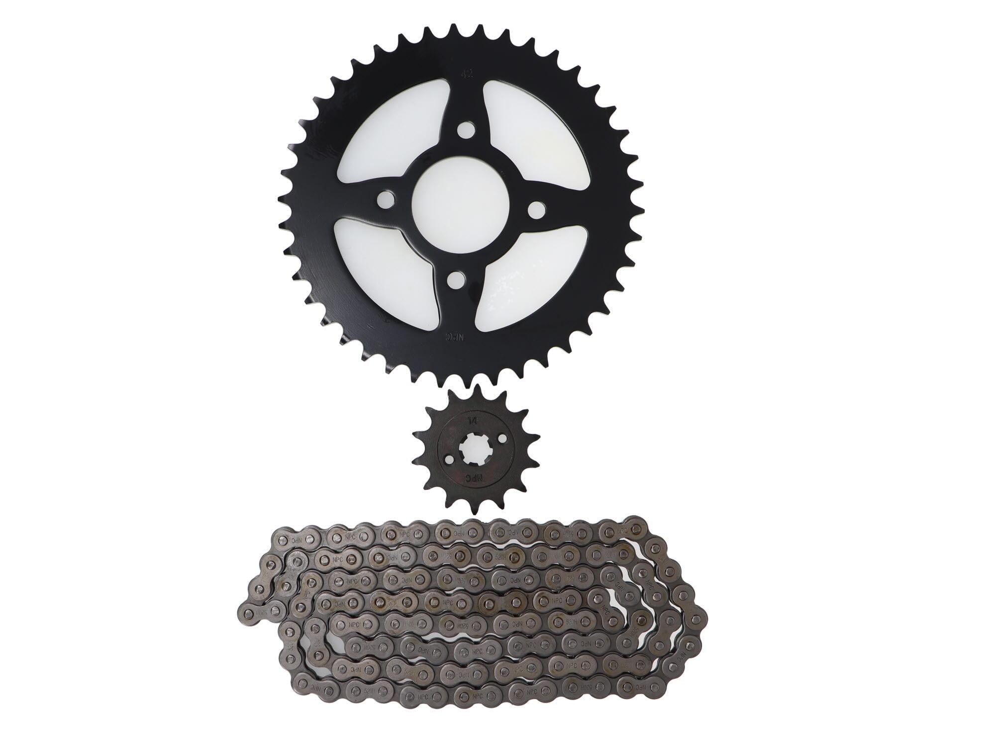 KIT TRANSMISION KTM DUKE 200 (4 PERNOS) (R) (14/42) (520HX-120) / UNIVERSAL