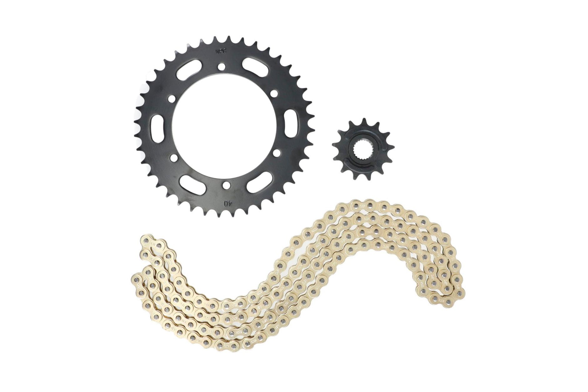 KIT TRANSMISION YAMAHA XTZ 250 (P.520) (DORADO) (R) / YAMAHA MOTOS