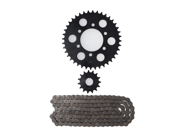 KIT TRANSMISION CHINA EUROMOT GXT-200 (15/40) (428H-136) CENTRO CATALINA 64MM/PERNOS CATALINA 8.5MM/CANTIDAD PERNOS CATALINA 6/DISTANCIA PERNO-PERNO CATALINA 42MM/ESTRIA INTERNA / MOTO UNIVERSAL
