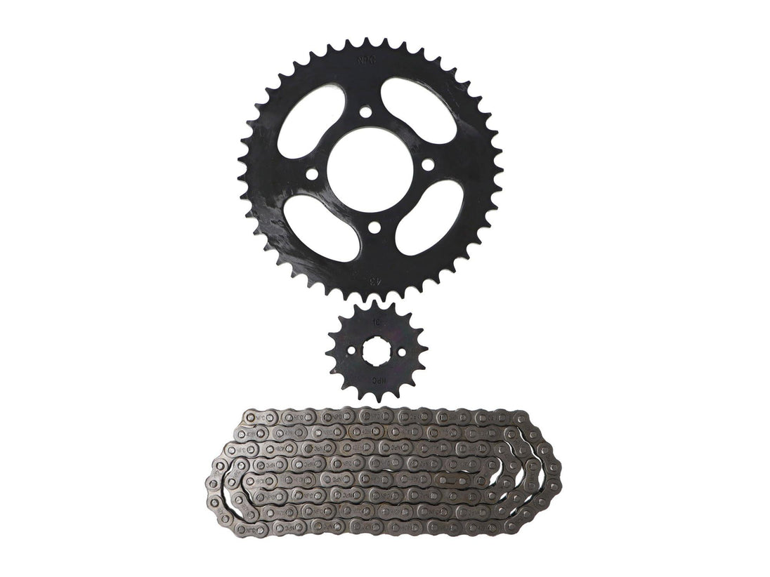 KIT TRANSMISION SHARK 200-KENTON (16T / 43T) (428HX132) / MOTO CHINA