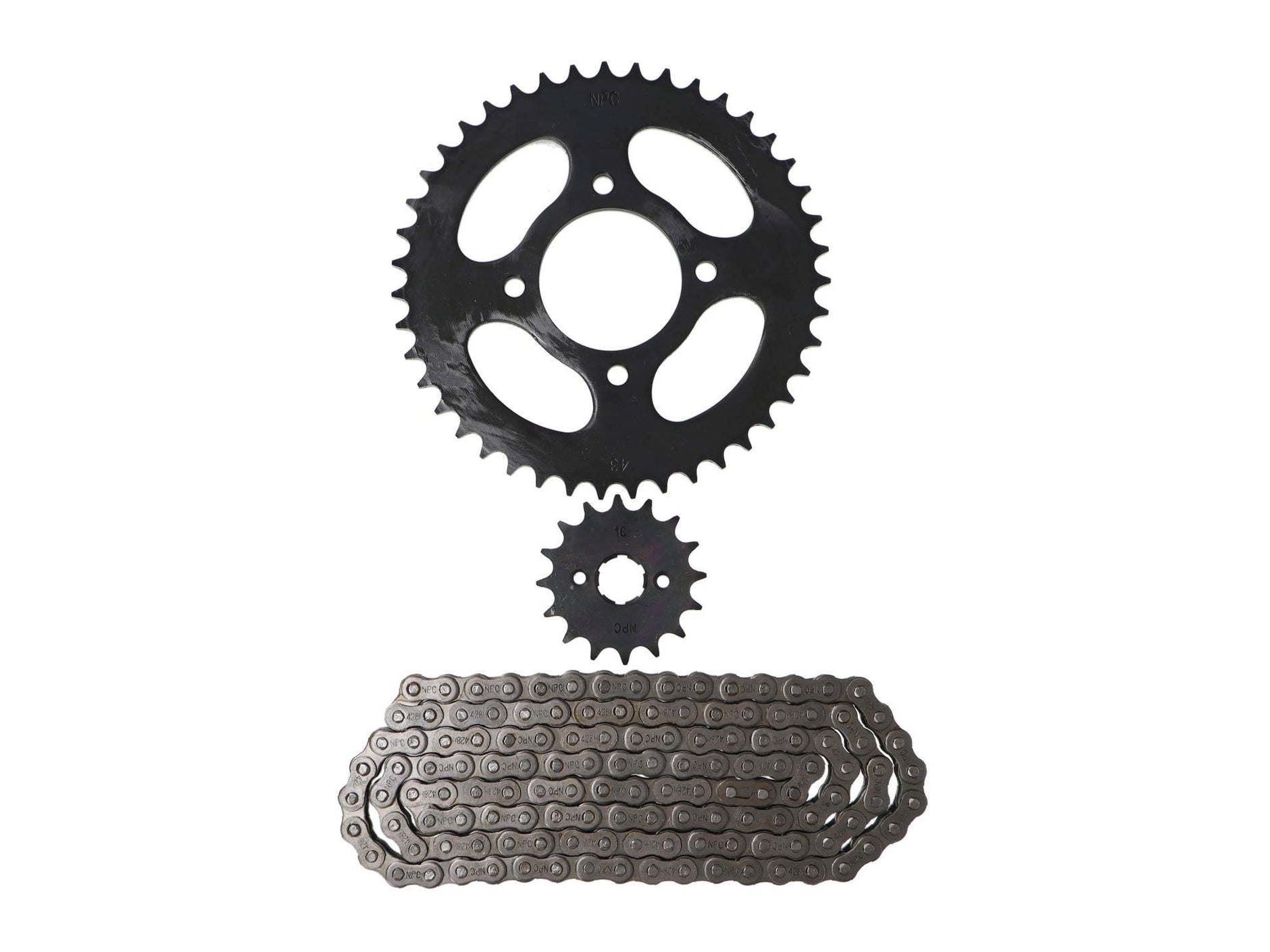 KIT TRANSMISION SHARK 200-KENTON (16T / 43T) (428HX132) / MOTO CHINA