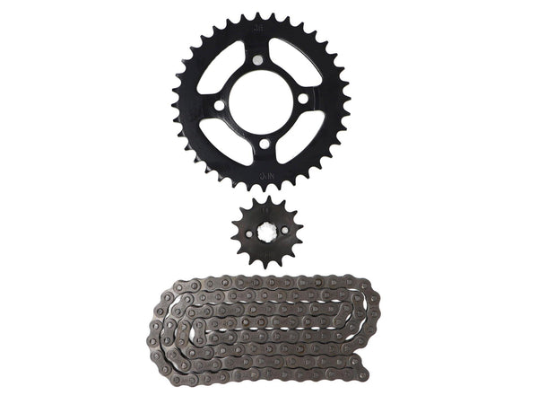 KIT TRANSMISION KINLON JL 110 (14/36) (428H-110) CATALINA 54MM/PERNOS CATALINA 8.5MM/CANTIDAD PERNOS CATALINA 4/ DISTANCIA PERNO-PERNO CATALINA 50MM/ESTRIA INTERNA PIÃON 15MM / UNIVERSAL