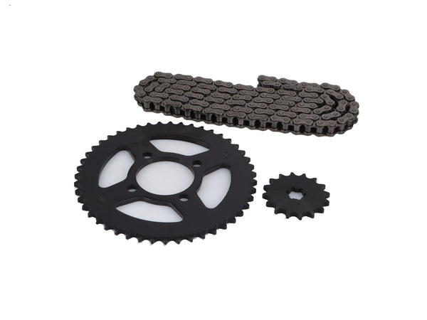 KIT TRANSMISION YAMAHA XTZ 125 4 HUECOS (16T+47T) (428HX132) / UNIVERSAL