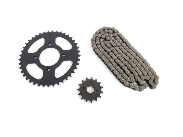 KIT TRANSMISION CHINA HAOJUE KA 150 KINLON JL EVO 150CC (15/38) (428HX-120) / UNIVERSAL