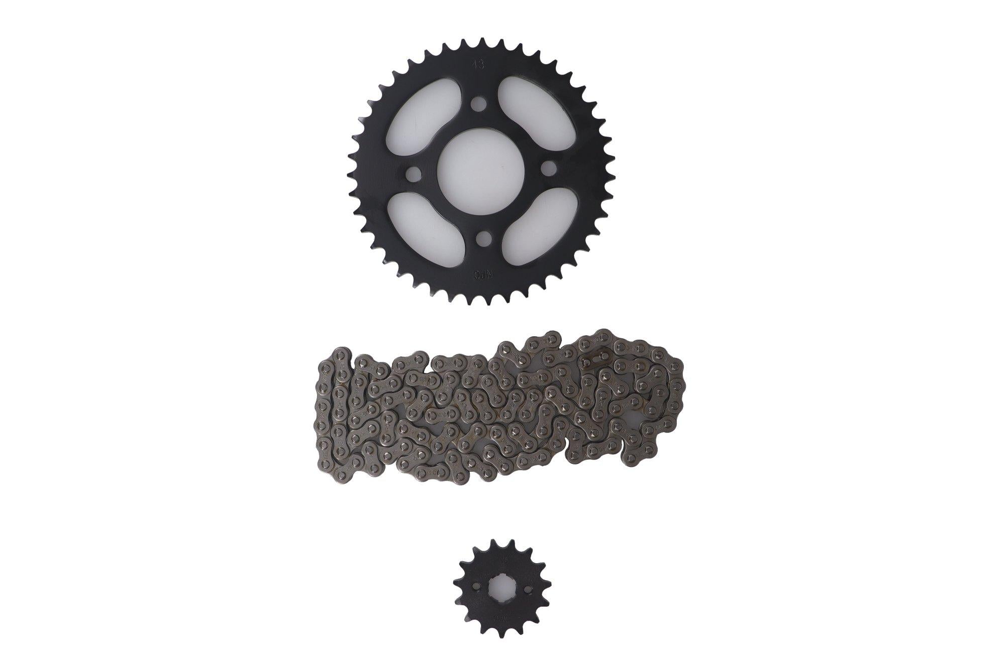 KIT TRANSMISION KINLON JL125 (15/43) (428H-132) CENTRO CATALINA 58MM/PERNOS CATALINA 10.5MM/CANTIDAD PERNOS CATALINA 4/DISTANCIA PERNO-PERNO CATALINA 64MM/ESTRIA INTERNA / MOTO CHINA