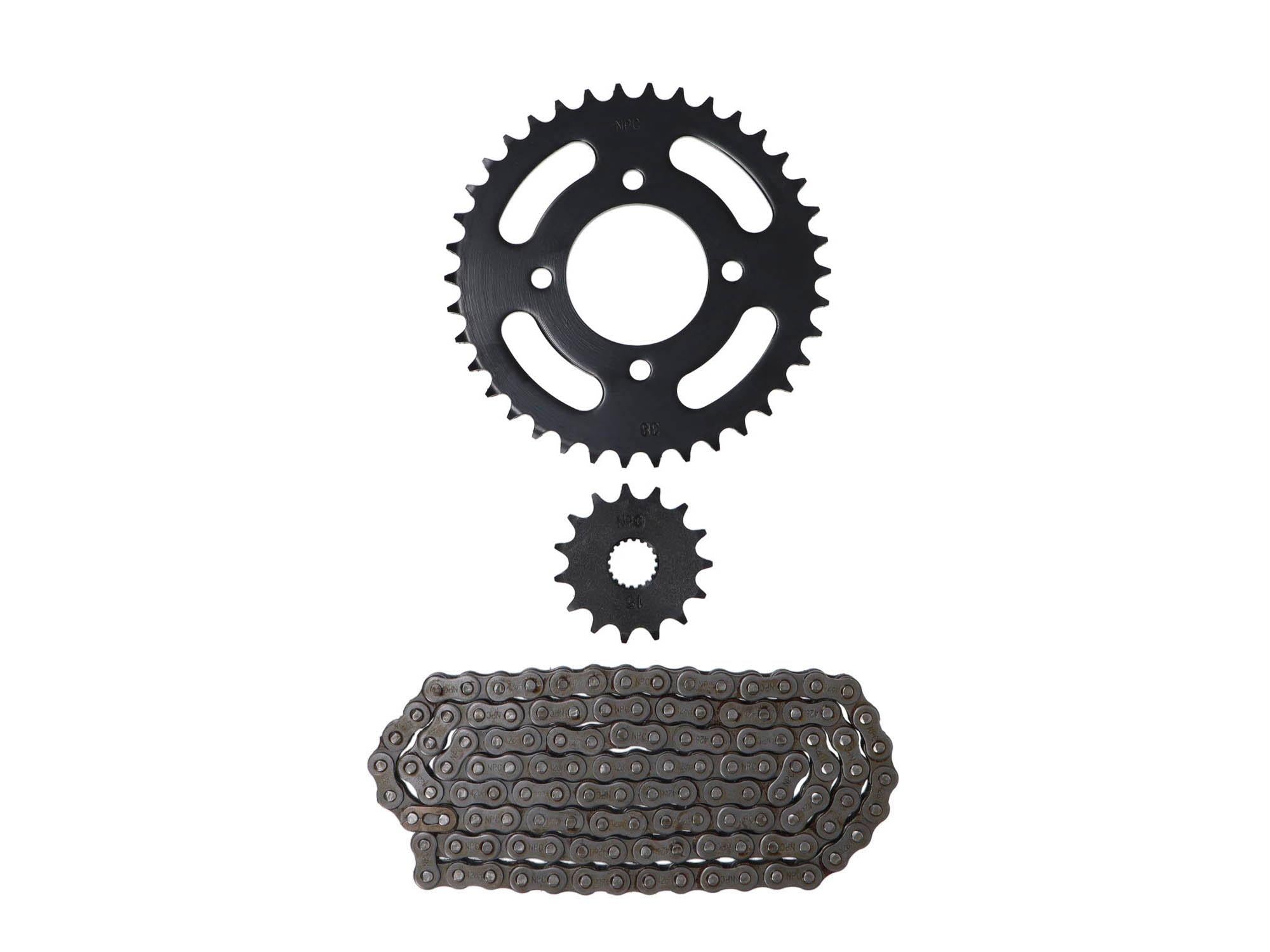 KIT TRANSMISION SUZUKI GN 125CC (15/38) (428HX-120) / SUZUKI