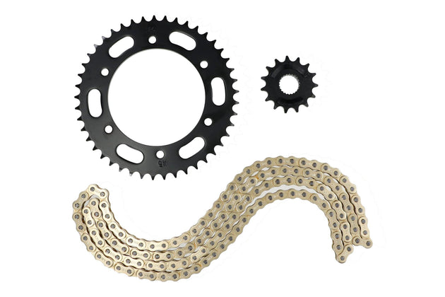 KIT TRANSMISION YAMAHA FZ 25 (DORADO) (R)/ FZ 3.0 / R15 V3 / YAMAHA MOTOS