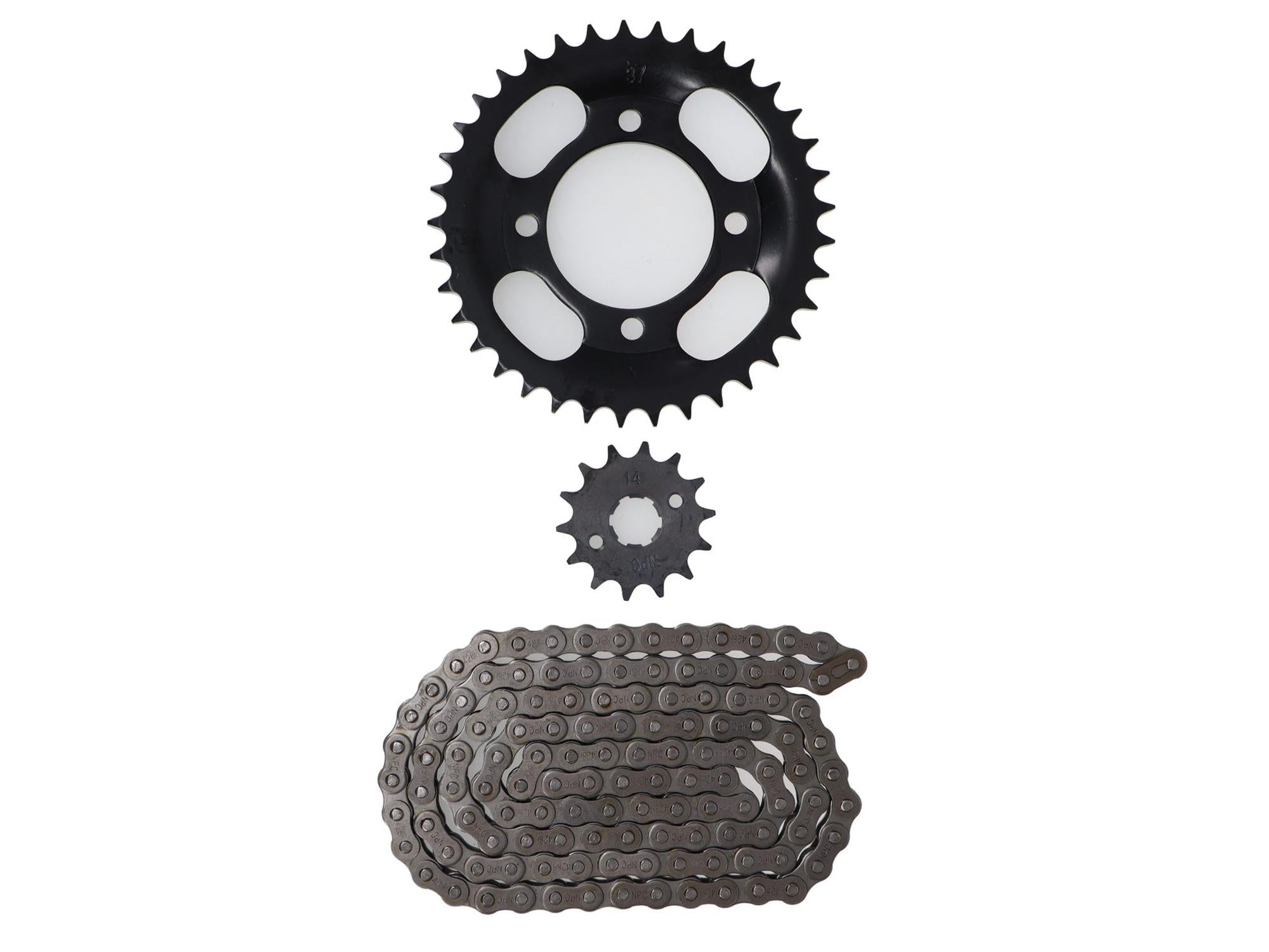 KIT TRANSMISION HONDA STORM-125 / CGL-125 // EUROMOT REX-150 (15/37) (428H-124) / HONDA