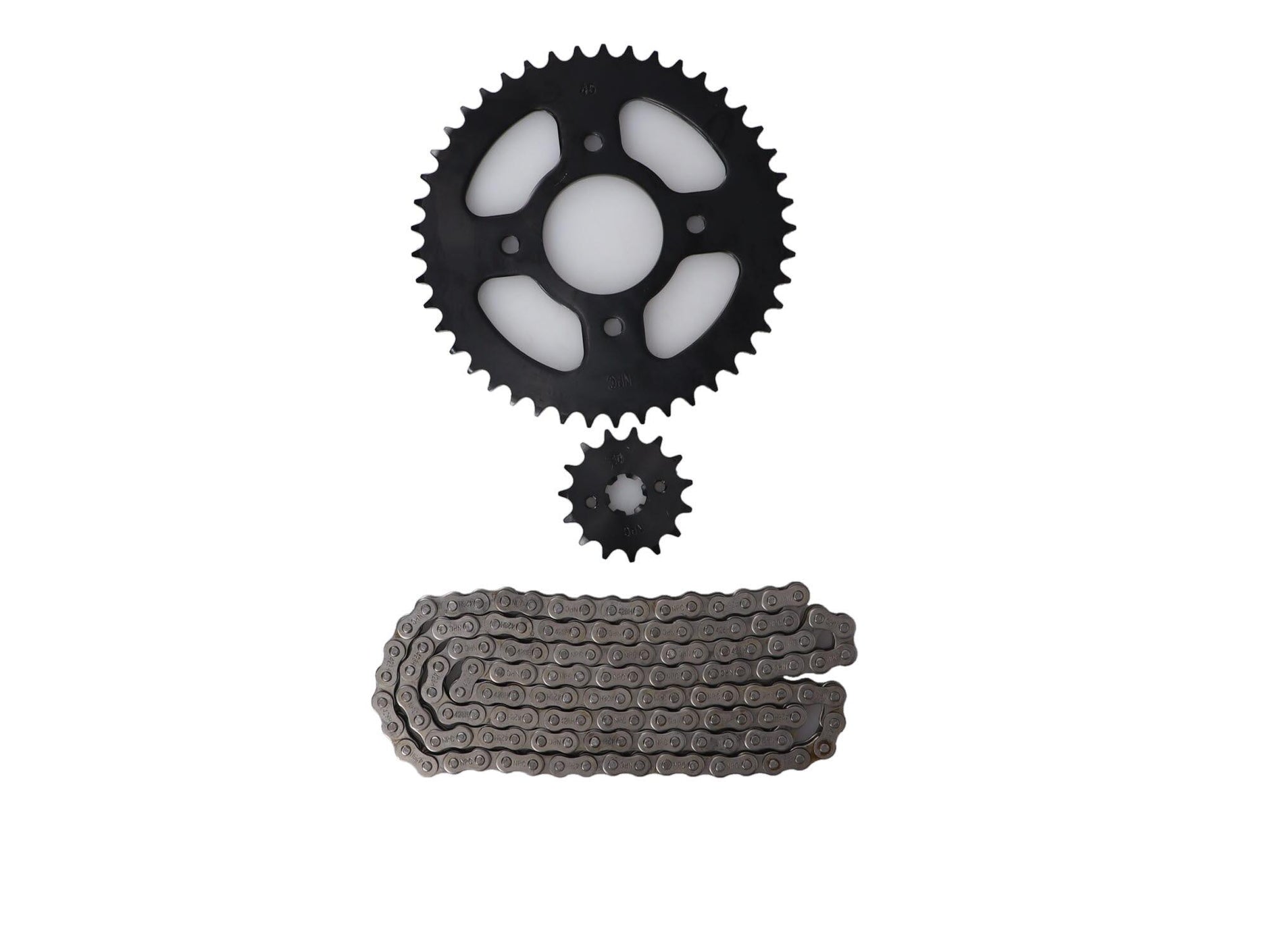 KIT TRANSMISION SUZUKI GIXXER 150 (15/45) (428H-132) CENTRO CATALINA 58MM/PERNOS CATALINA 8.5MM/CANTIDAD PERNOS CATALINA 4/ DISTANCIA PERNO-PERNO CATALINA 63.5MM/ESTRIA INTERNA / SUZUKI