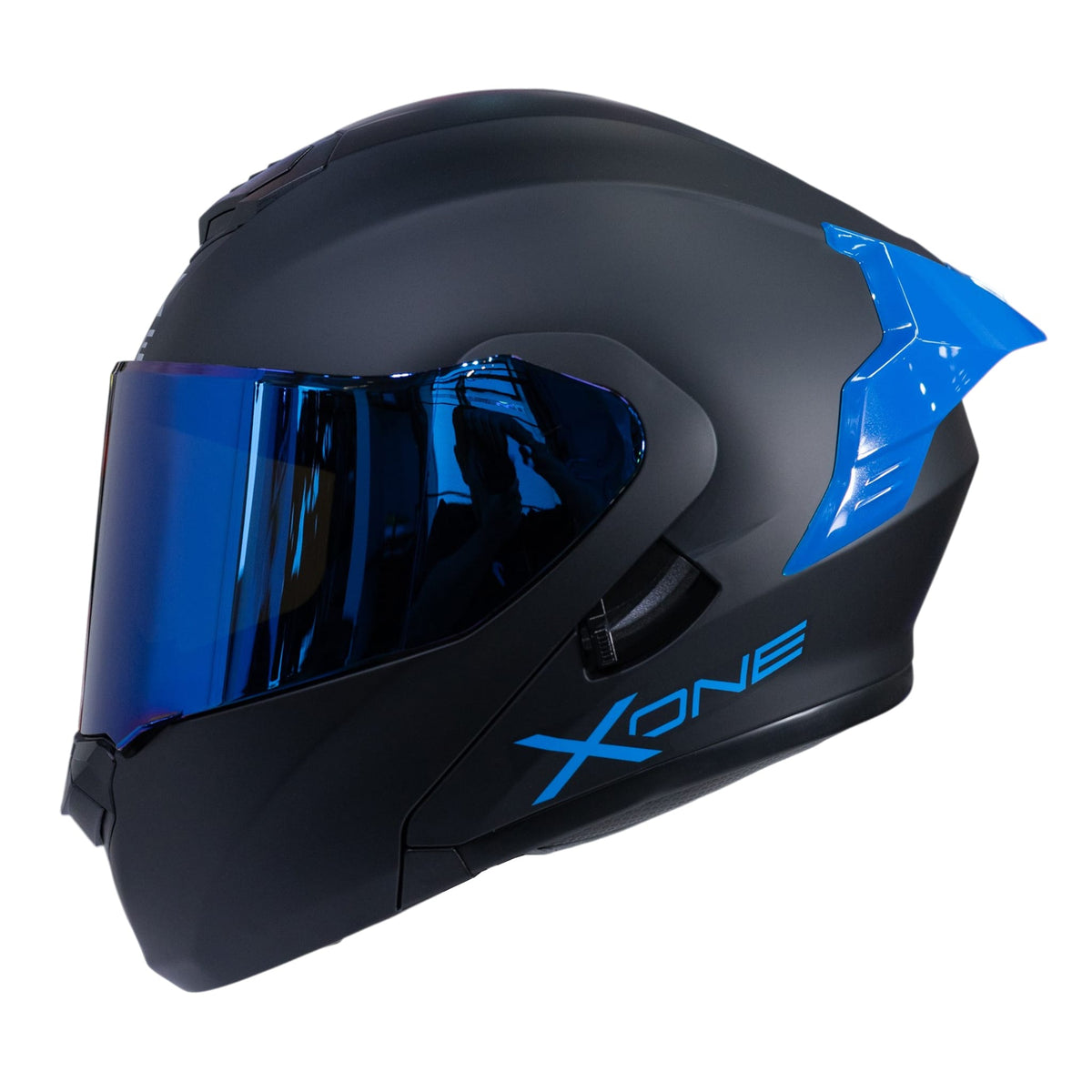 Casco moto xone 3000rs solid n.m az abatible sun visor
