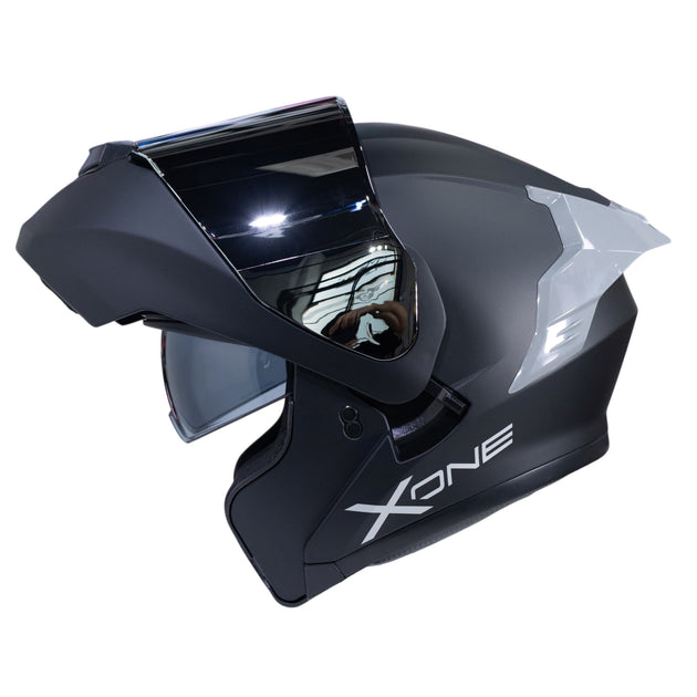 Casco moto xone 3000rs solid n.m sl abatible sun visor