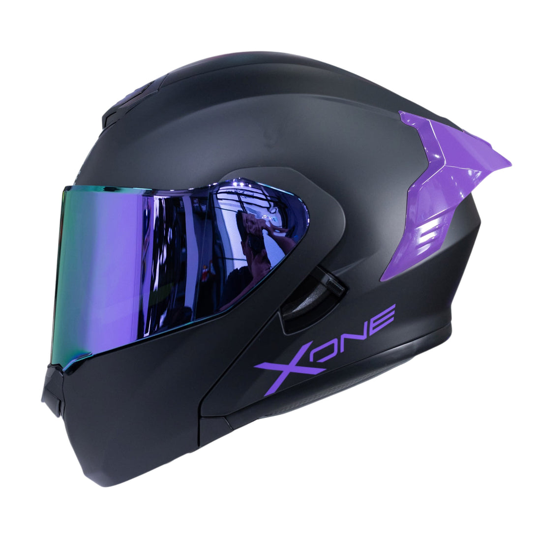Casco moto xone 3000rs solid n.m mr abatible sun visor