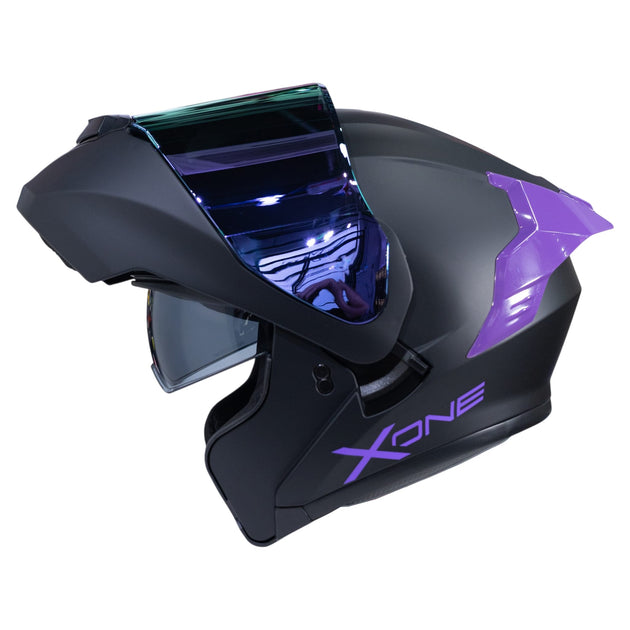 Casco moto xone 3000rs solid n.m mr abatible sun visor