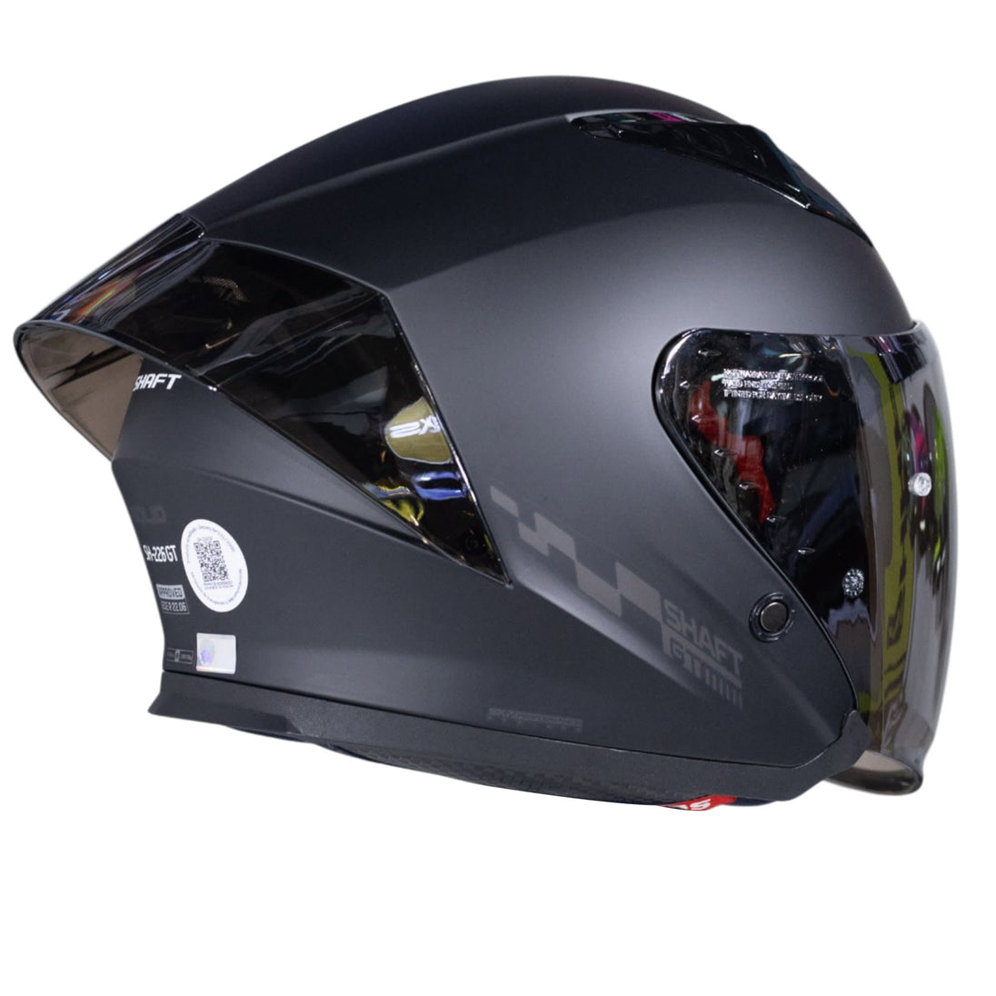 Casco moto shaft 226 gt solid n.m sl abierto