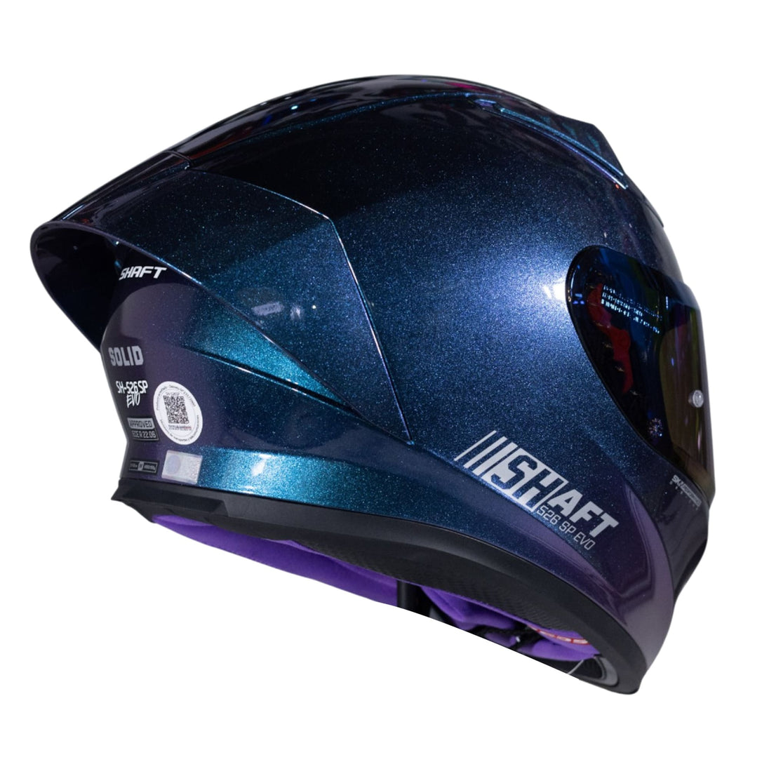 Casco moto shaft 526sp evo solid camaleon az integral