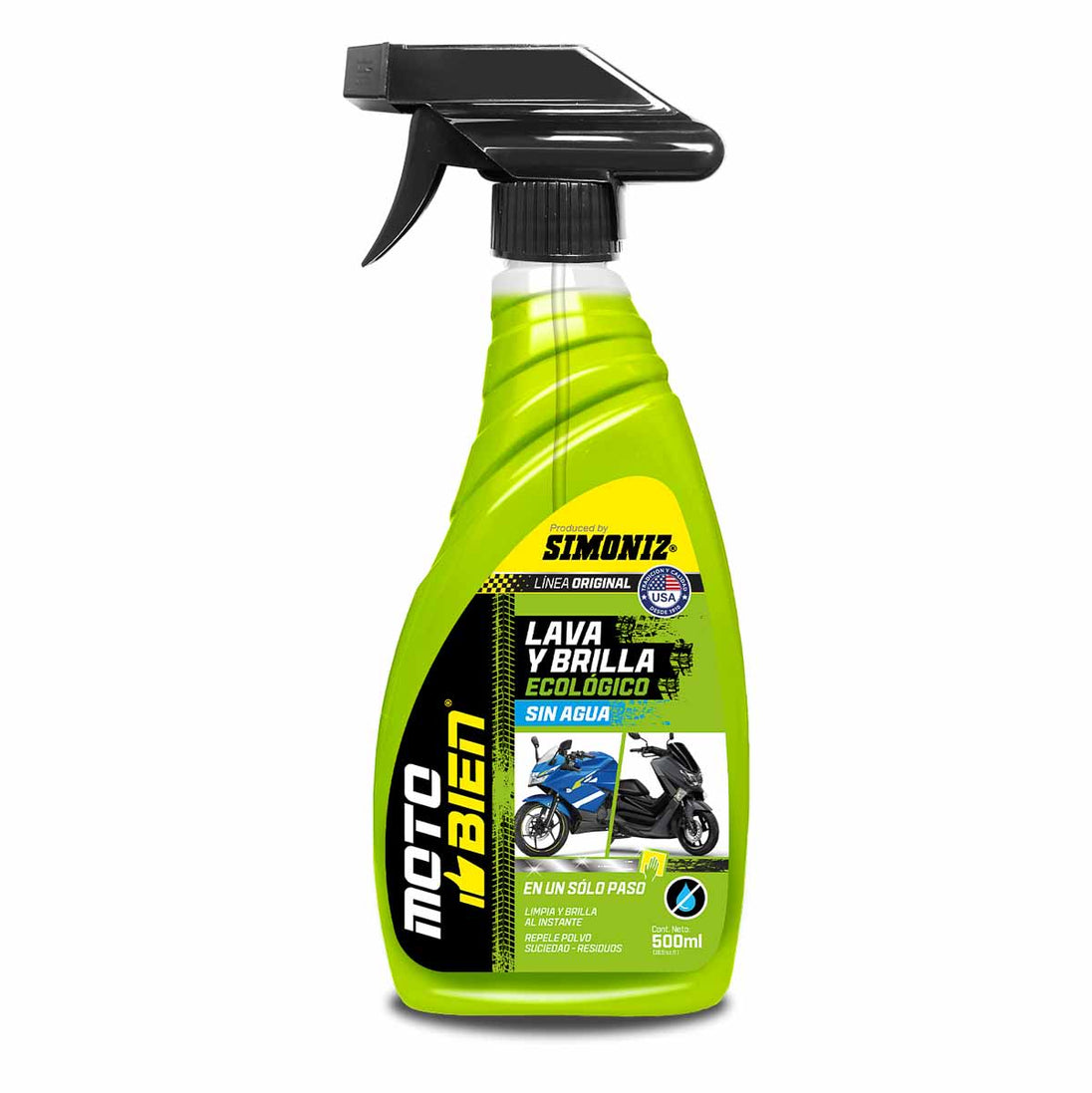 Lavado y brillo ecológico en seco simoniz motobien