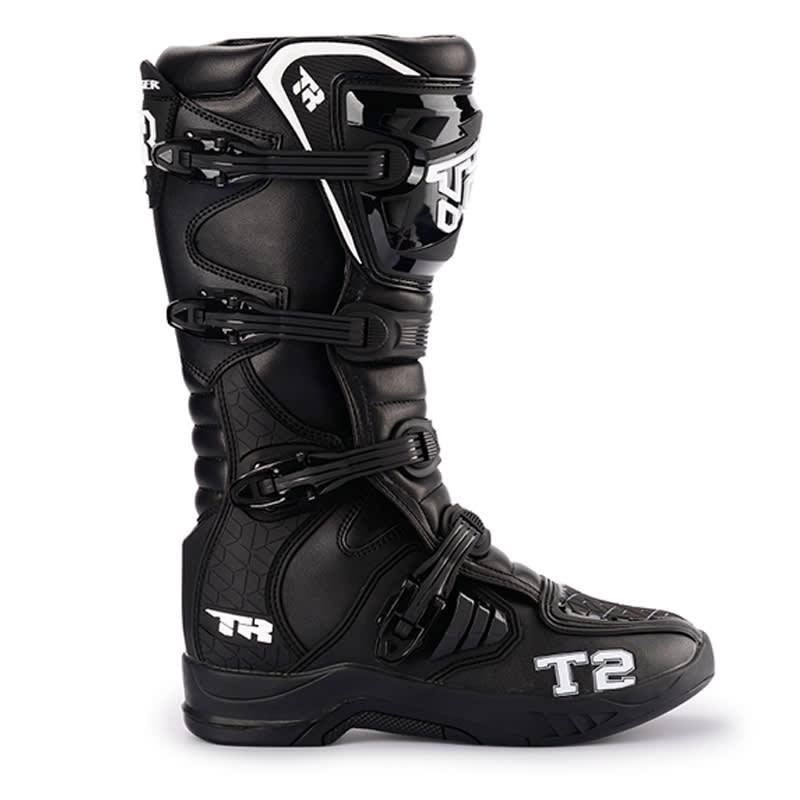 Botas para moto tiger racing t2 negro motocross enduro