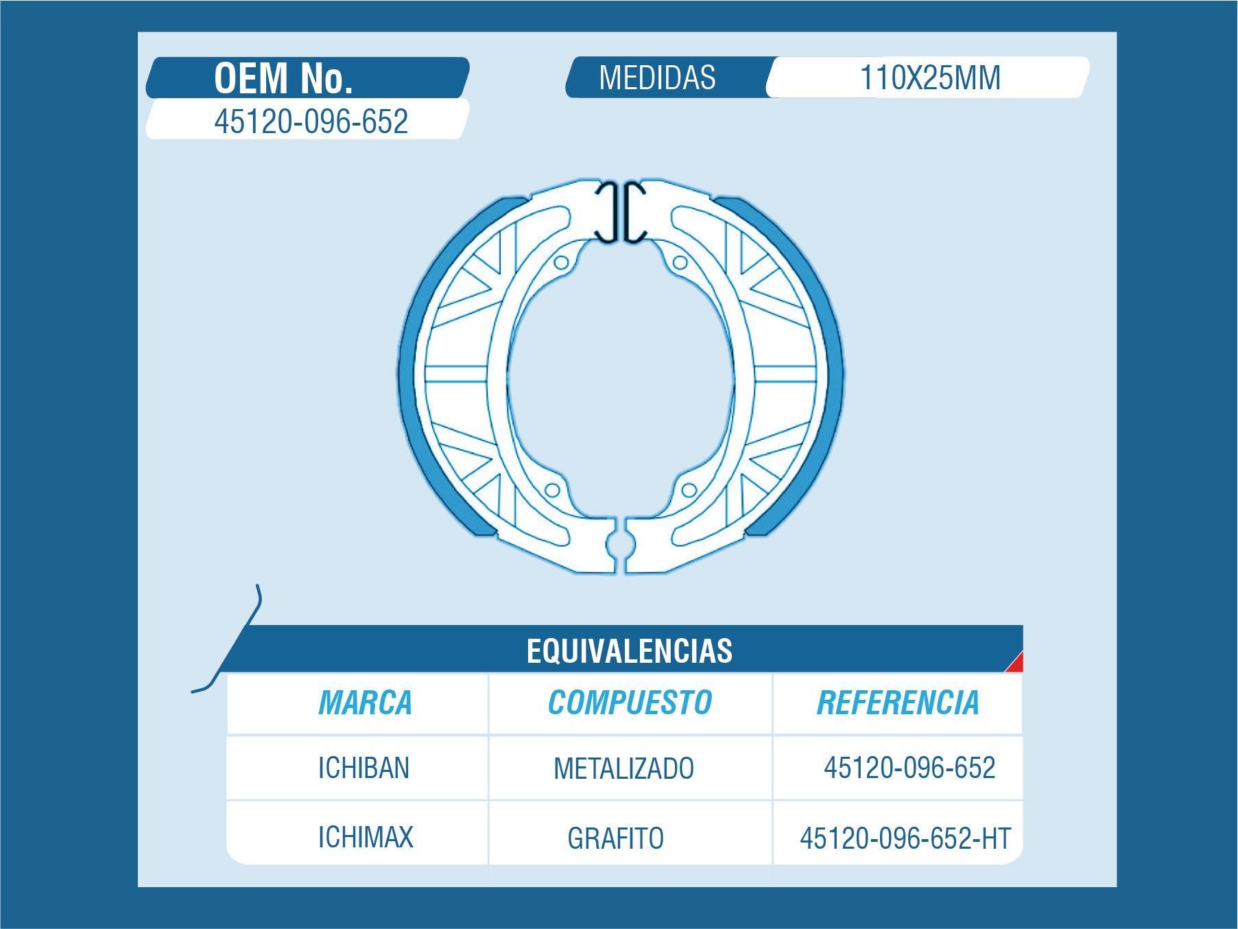 BALATA FRENO LIFAN LF125-5/EXPRESS 100 MOTORRAD/LF150-5/TK150-5 / HONDA