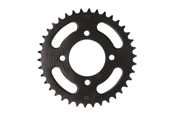 KIT TRANSMISION KINLON JL 125-7 // EUROMOT HJ125-7 (15/38) (428H-120) CENTRO CATALINA 58MM/PERNOS CATALINA 8.5MM/ CANTIDAD PERNOS CATALINA 4/DISTANCIA PERNO-PERNO CATALINA 55MM / UNIVERSAL