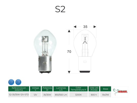 AMPOLLETA S2  MOTO (SCOOTER/GN125) / UNIVERSAL