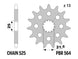 PINON 15T SUZUKI DL 650 V-STROM/ABS (07-19) / SUZUKI