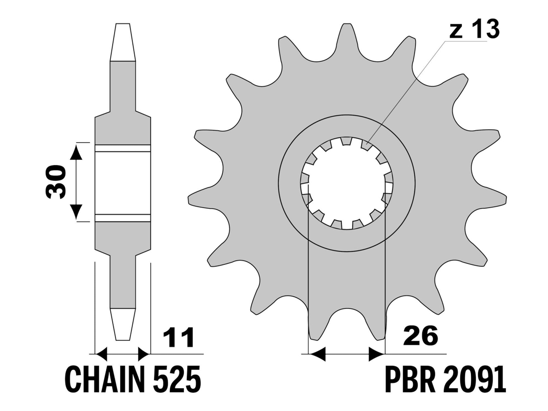 PINON 16T YAMAHA YZF R7/R1/MT 09/10SP/XSR 900 ABS (15-24) / YAMAHA MOTOS