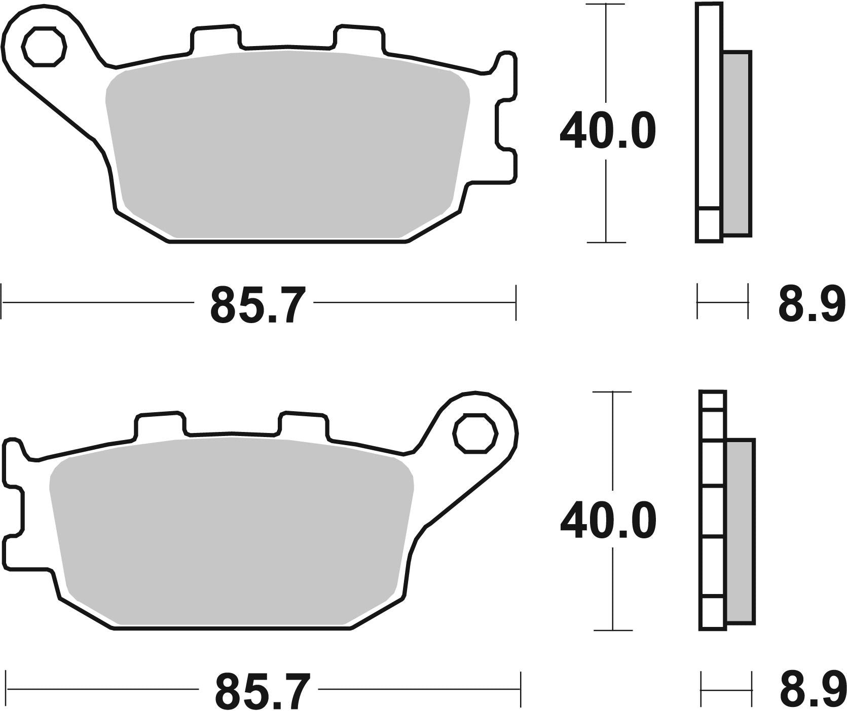 PASTILLA TRAS S DL V-STROM 650/DE 800/SE 800/XT 800/1000/GSX-8S/MT 07/09/R1/R6/R7 / SUZUKI
