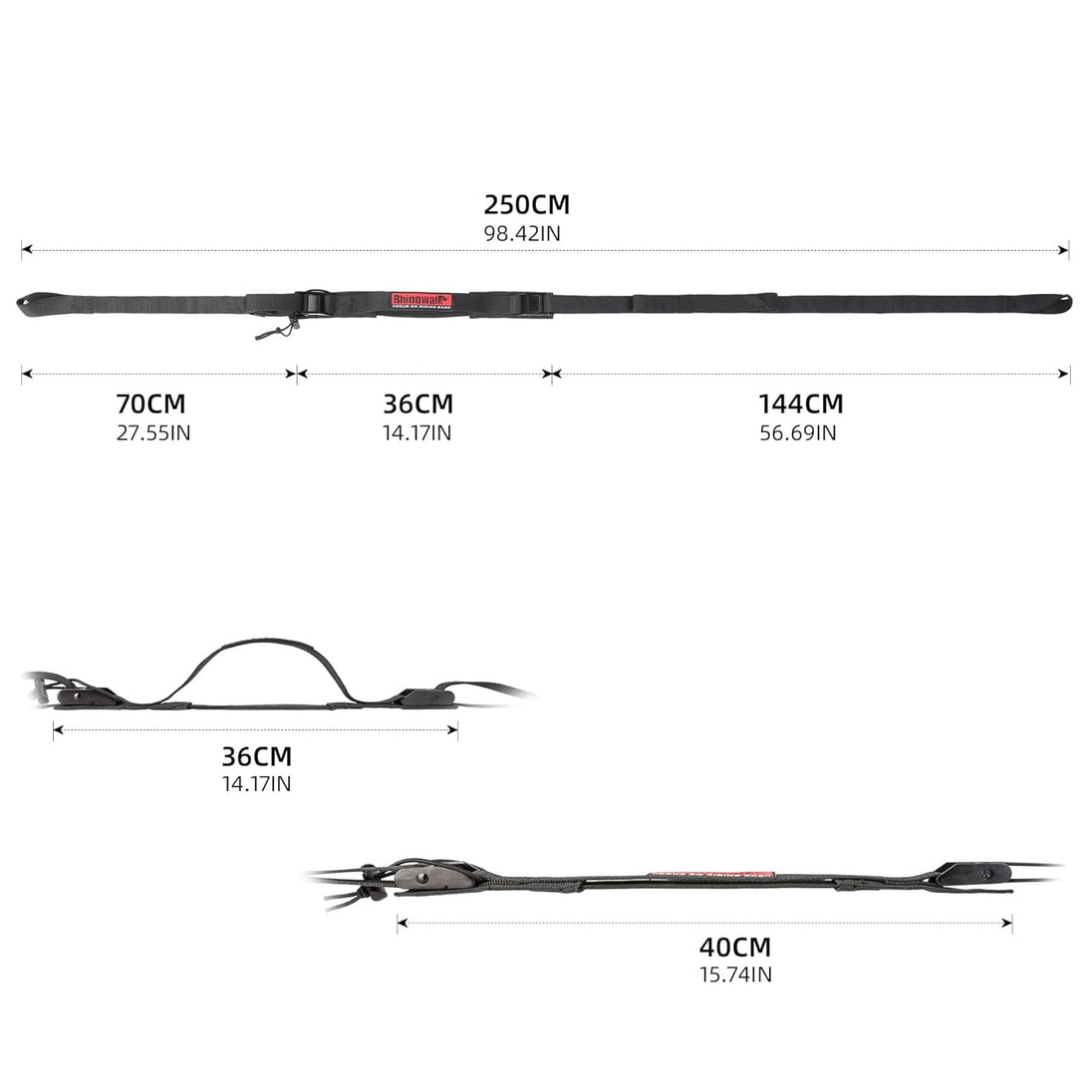 Amarra para carga y equipaje Rhinowalk MTR005 hasta 300kg touring