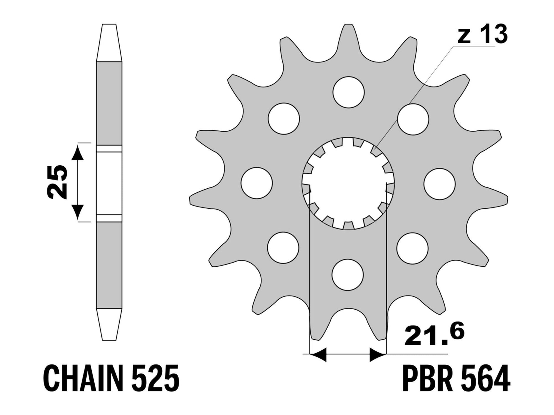 PINON 17T SUZUKI GSX-S 1000F (15-19) / SUZUKI