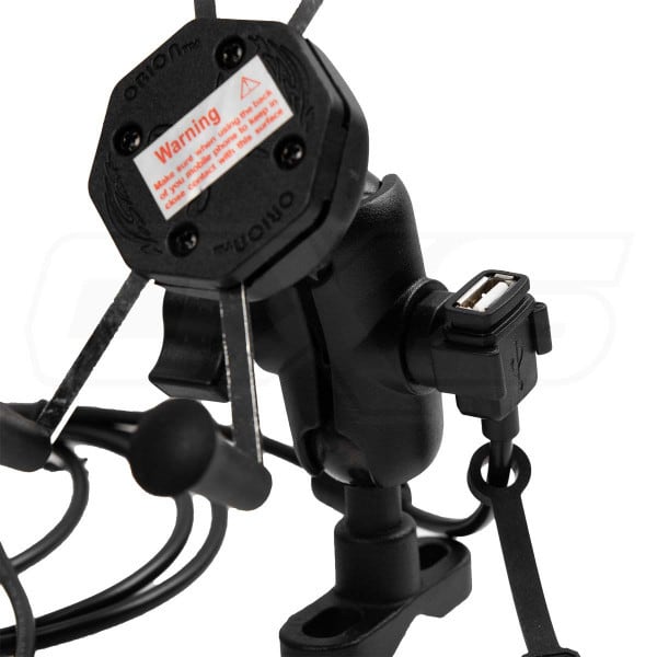 Soporte para celular y cámaras belta moto pro volantes 22 y 28mm + cargador usb