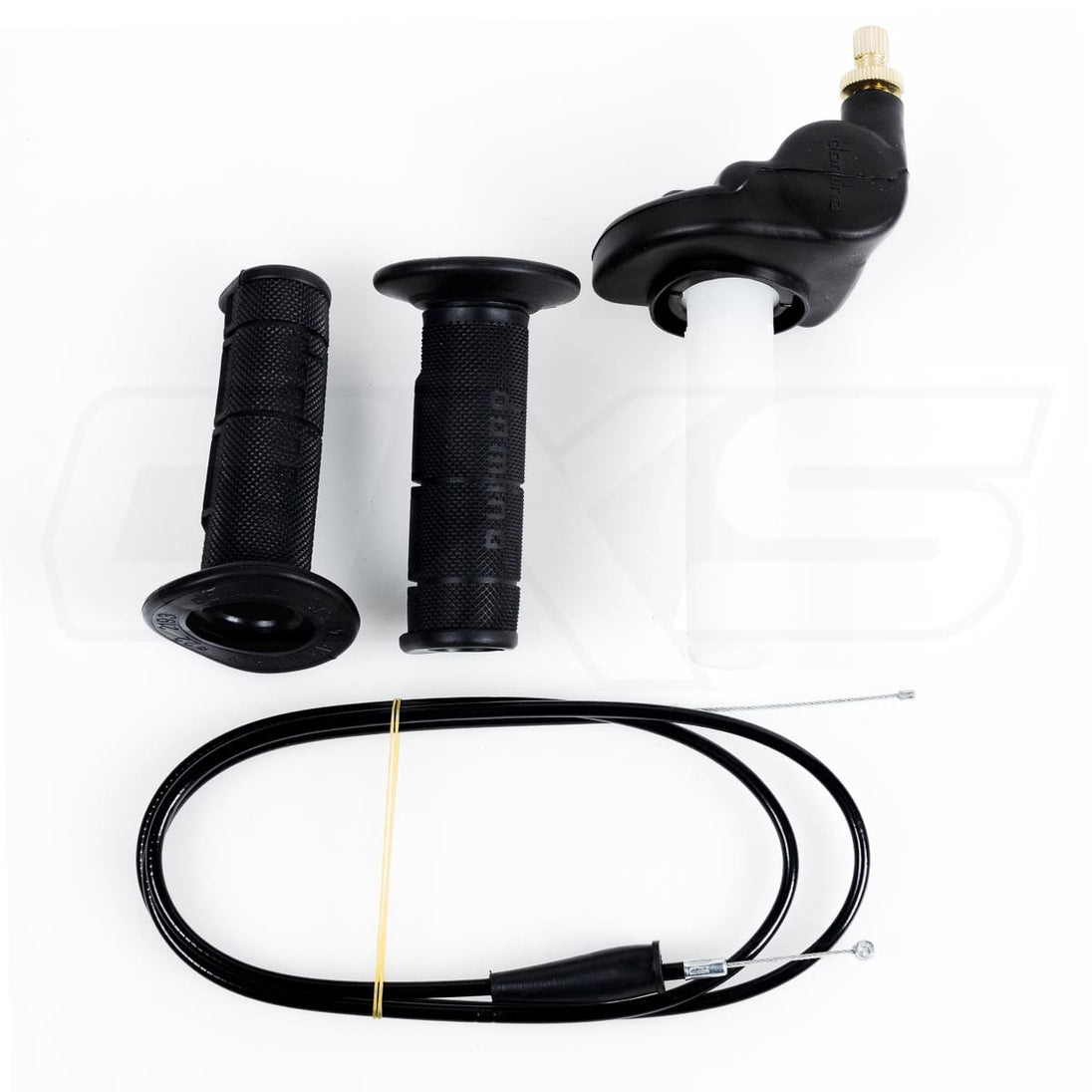 Set de puños para moto con carro de acelerador y piola dom