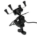 Soporte celular moxi con cargador usb para moto base espejo y volante
