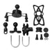 Soporte para celular moto moxi con base para espejo o volante tipo x