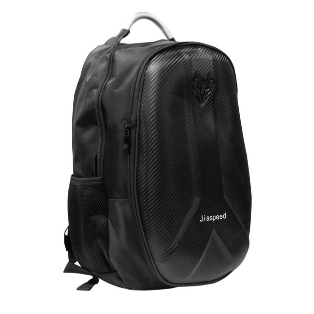 Mochila para moto jiaspeed b11 tapa rígida expandible 27 a 43lts