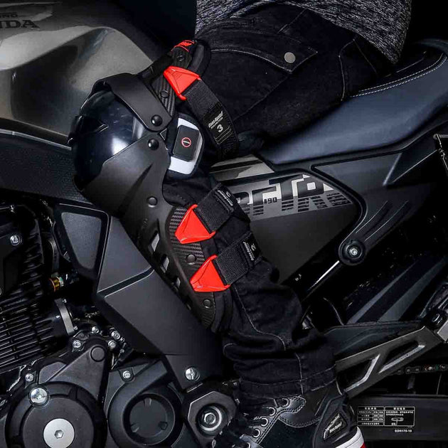 Rodilleras articuladas para moto ones again kp03 led phantom