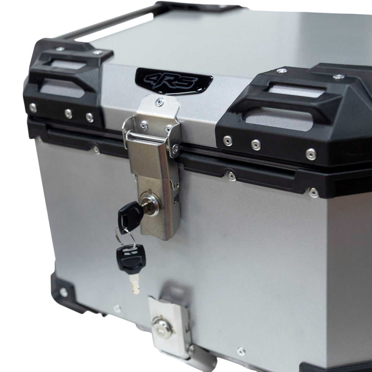 Maleta moto top case 4rs e702 45 litros aluminio silver desmontable