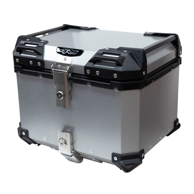 Maleta moto top case 4rs e702 45 litros aluminio silver desmontable