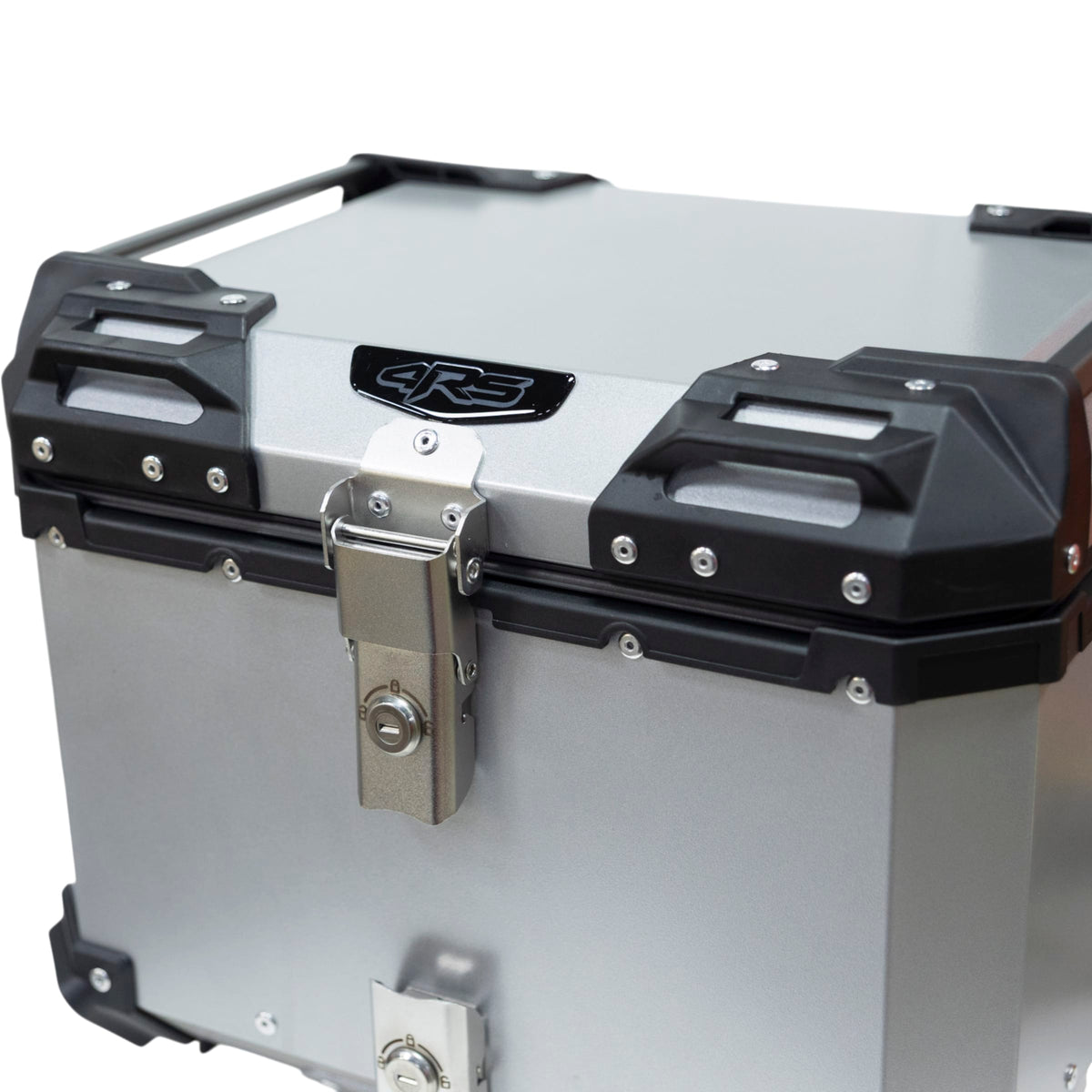 Maleta moto top case 4rs e702 45 litros aluminio silver desmontable