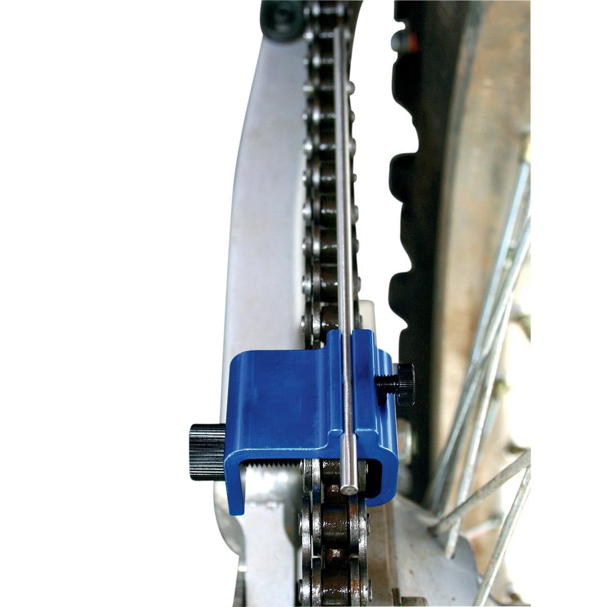 Herramienta para alineación de rueda moto