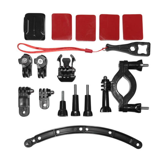 Set de accesorios para camaras de acción brazo curvo y tubos s5