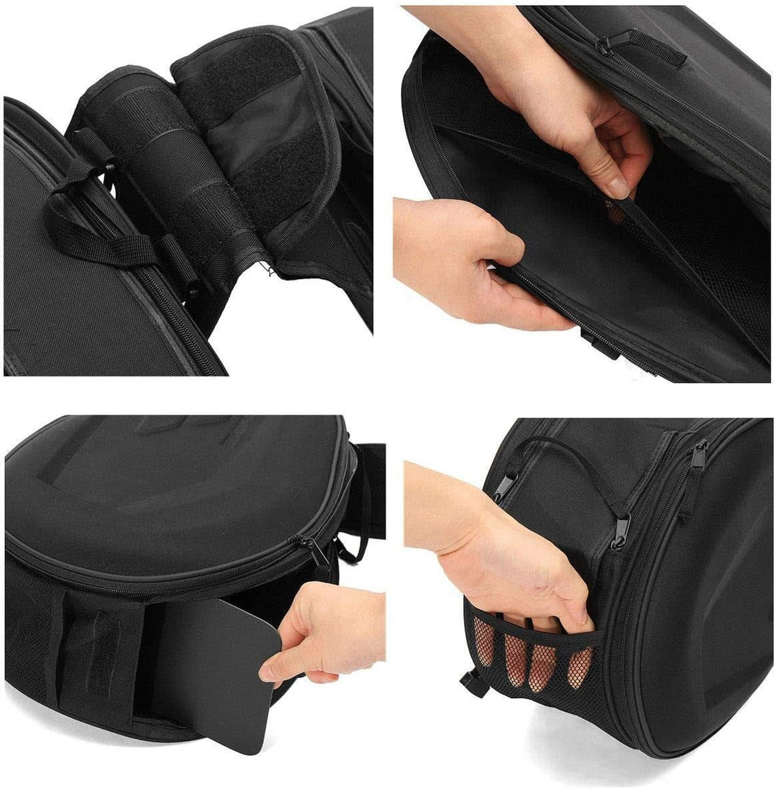 Set de Alforjas Bolsos Moto Semirigidas Expansibles Hasta 58lts