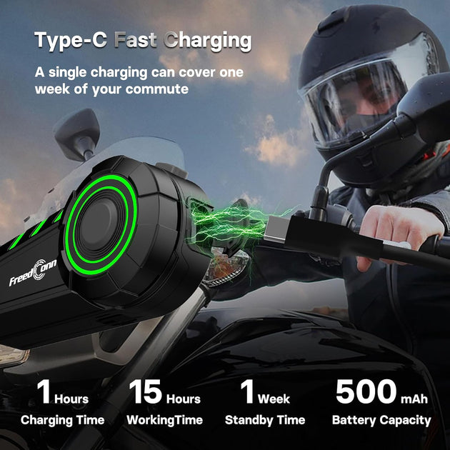 Manos libres bluetooth freedconn ky para casco moto bt 5.2
